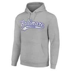 Baltimore Ravens Starter Unisex Tailsweep Pullover Hoodie - Heather Gray Hoodies