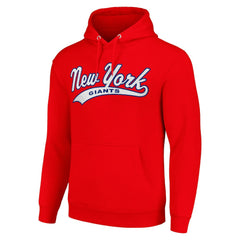 New York Giants Starter Unisex Tailsweep Pullover Hoodie - Red Hoodies