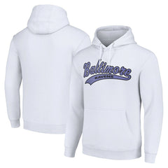Baltimore Ravens Starter Unisex Tailsweep Pullover Hoodie - White Hoodies