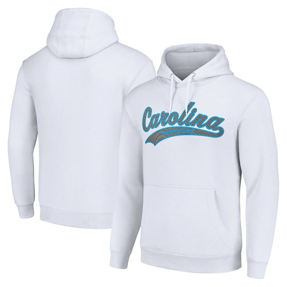 Carolina Panthers Starter Unisex Tailsweep Pullover Hoodie - White Hoodies