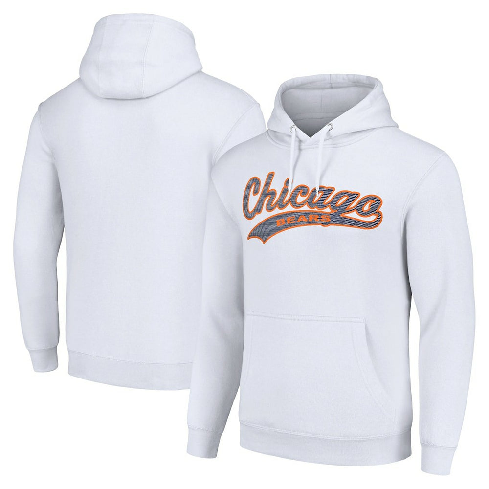 Chicago Bears Starter Unisex Tailsweep Pullover Hoodie - White Hoodies