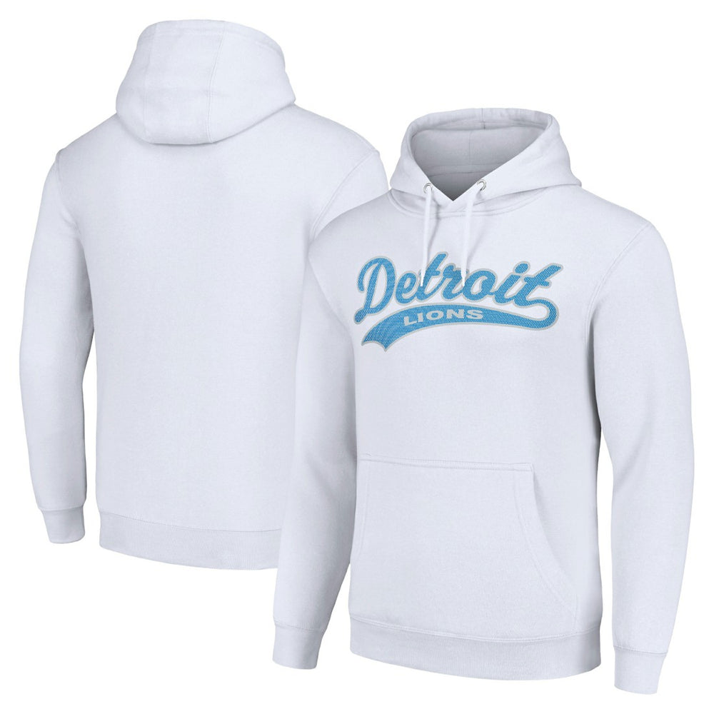Detroit Lions Starter Unisex Tailsweep Pullover Hoodie - White Hoodies