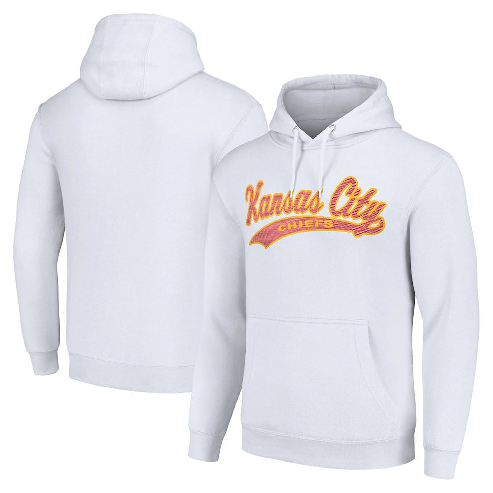 Kansas City Chiefs Starter Unisex Tailsweep Pullover Hoodie - White Hoodies