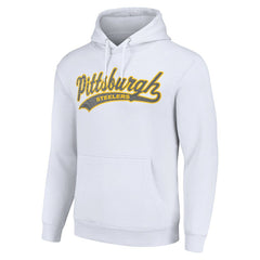 Pittsburgh Steelers Starter Unisex Tailsweep Pullover Hoodie - White Hoodies