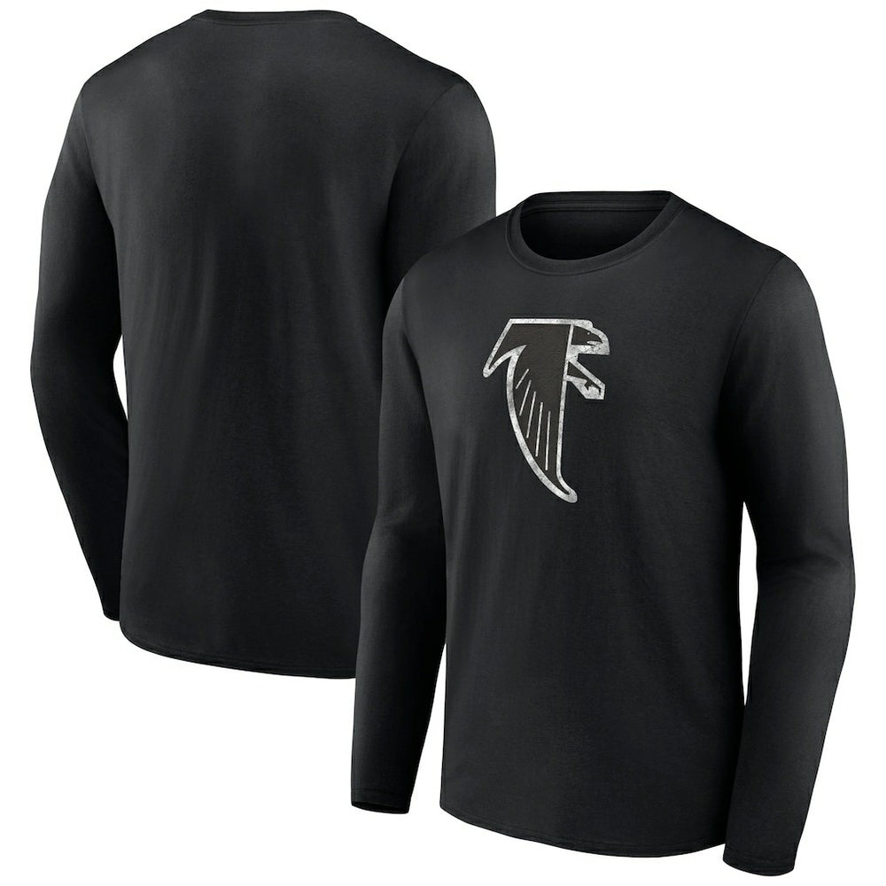 Atlanta Falcons Throwback Long Sleeve T-Shirt - Black T-shirts