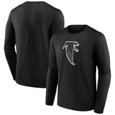 Atlanta Falcons Throwback Long Sleeve T-Shirt - Black T-shirts
