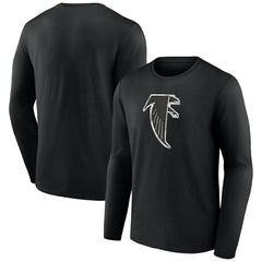 Atlanta Falcons Throwback Long Sleeve T-Shirt - Black T-shirts