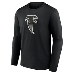 Atlanta Falcons Throwback Long Sleeve T-Shirt - Black T-shirts