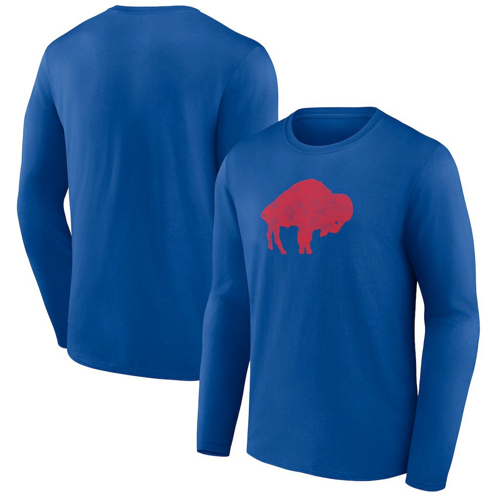 Buffalo Bills Throwback Long Sleeve T-Shirt - Royal T-shirts