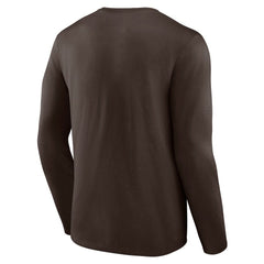 Cleveland Browns Throwback Long Sleeve T-Shirt - Brown T-shirts