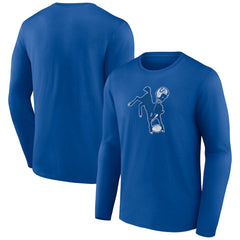 Indianapolis Colts Throwback Long Sleeve T-Shirt - Royal T-shirts