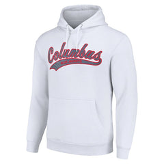 Columbus Blue Jackets Starter Tailsweep Fleece Tri-Blend Pullover Hoodie - White | US 200652654