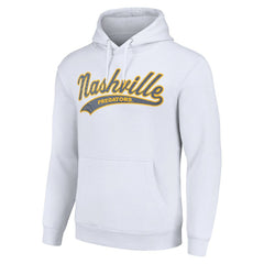 Nashville Predators Starter Tailsweep Fleece Tri-Blend Pullover Hoodie - White | US 200652662