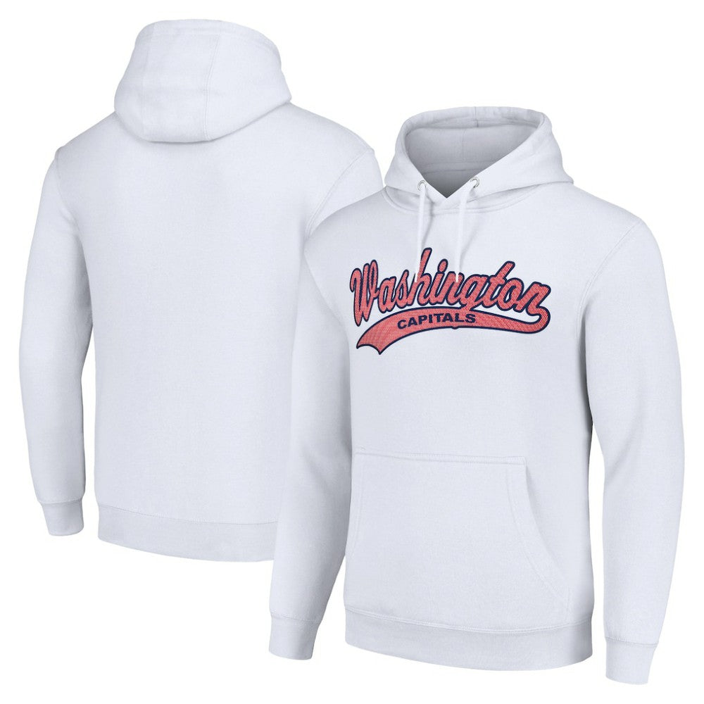 Washington Capitals Starter Tailsweep Fleece Tri-Blend Pullover Hoodie - White | US 200652677