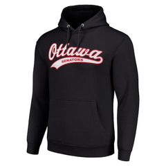 Ottawa Senators Starter Tailsweep Fleece Tri-Blend Pullover Hoodie - Black | US 200652721