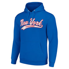 New York Rangers Starter Tailsweep Fleece Tri-Blend Pullover Hoodie - Blue | US 200652751