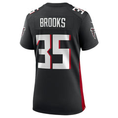 Natrone Brooks Atlanta Falcons Women's Team Game Jersey - Black Jerseys