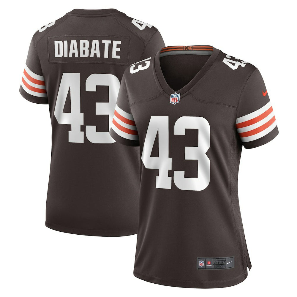 Mohamoud Diabate Cleveland Browns Women's Team Game Jersey - Brown Jerseys