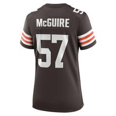 Isaiah McGuire Cleveland Browns Women's Team Game Jersey - Brown Jerseys