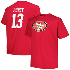 Brock Purdy San Francisco 49ers Big & Tall Player Name & Number T-Shirt - Scarlet T-shirts