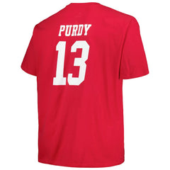 Brock Purdy San Francisco 49ers Big & Tall Player Name & Number T-Shirt - Scarlet T-shirts