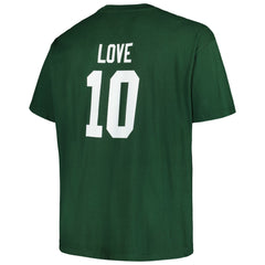 Jordan Love Green Bay Packers Big & Tall Player Name & Number T-Shirt - Green T-shirts