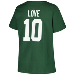 Jordan Love Green Bay Packers Women's Plus Size Name & Number V-Neck T-Shirt - Green T-shirts