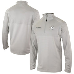 Brooklyn Nets Omni-Wick Rockin' It Quarter-Zip Pullover Top Heather Gray - Columbia