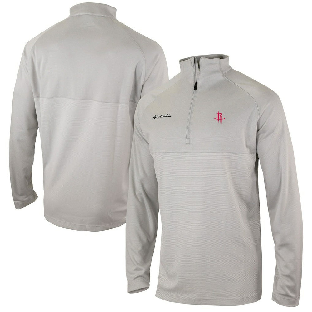 Houston Rockets Omni-Wick Rockin' It Quarter-Zip Pullover Top Heather Gray - Columbia