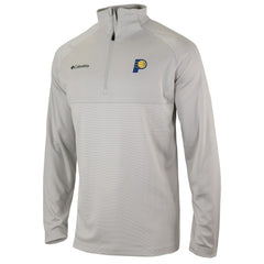 Indiana Pacers Omni-Wick Rockin' It Quarter-Zip Pullover Top Heather Gray - Columbia