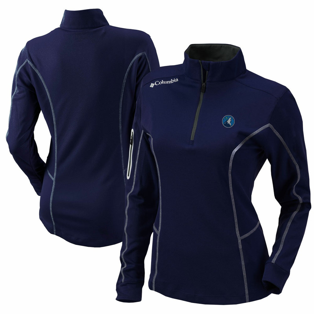 Minnesota Timberwolves Women's Omni-Wick Shotgun Quarter-Zip Pullover Top Navy - Columbia