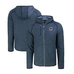 Chicago Cubs Cutter & Buck Stars & Stripes Mainsail Sweater-Knit Full-Zip Hoodie - Heather Navy Hoodies