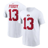 Brock Purdy San Francisco 49ers Player Name & Number T-Shirt - White T-shirts
