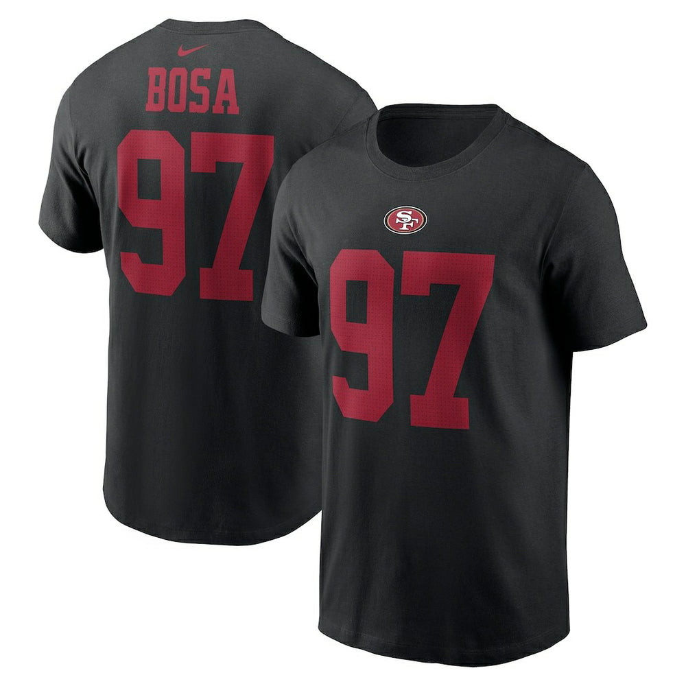 Nick Bosa San Francisco 49ers Player Name & Number T-Shirt - Black T-shirts