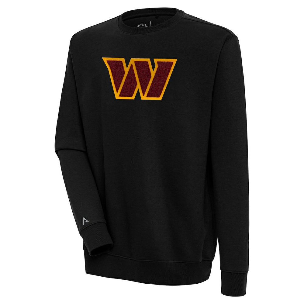 Washington Commanders Antigua Victory Crewneck Pullover Sweatshirt - Black Pullover