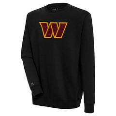 Washington Commanders Antigua Victory Crewneck Pullover Sweatshirt - Black Pullover