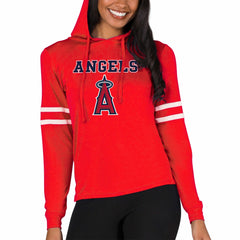 Los Angeles Angels Concepts Sport Women's Marathon Lightweight Lounge Pullover Hoodie - Red Hoodies