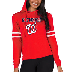Washington Nationals Concepts Sport Women's Marathon Lightweight Lounge Pullover Hoodie - Red Hoodies