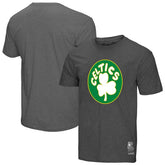 Boston Celtics Unisex Hardwood Classics MVP Throwback Logo T-Shirt Heather Gray - Mitchell & Ness
