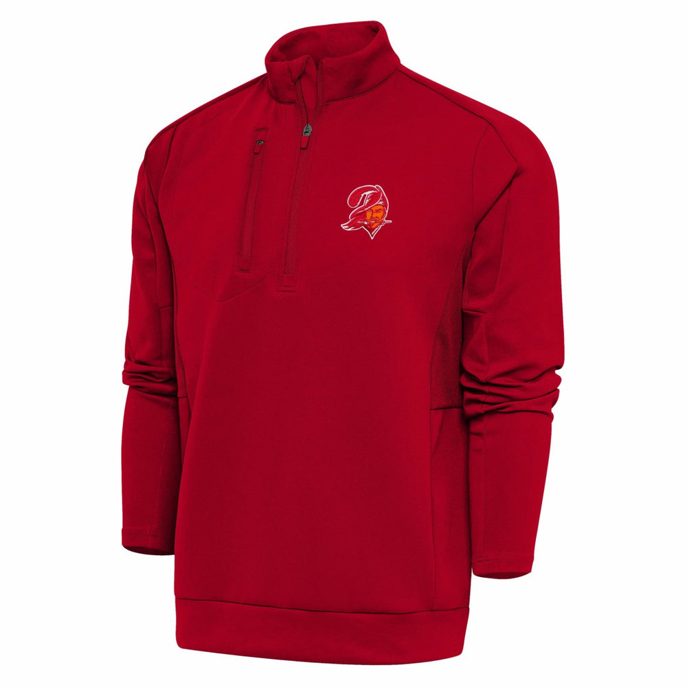 Tampa Bay Buccaneers Adult Throwback Logo Generation Quarter-Zip Pullover Top - Red Pullover