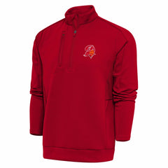 Tampa Bay Buccaneers Adult Throwback Logo Generation Quarter-Zip Pullover Top - Red Pullover