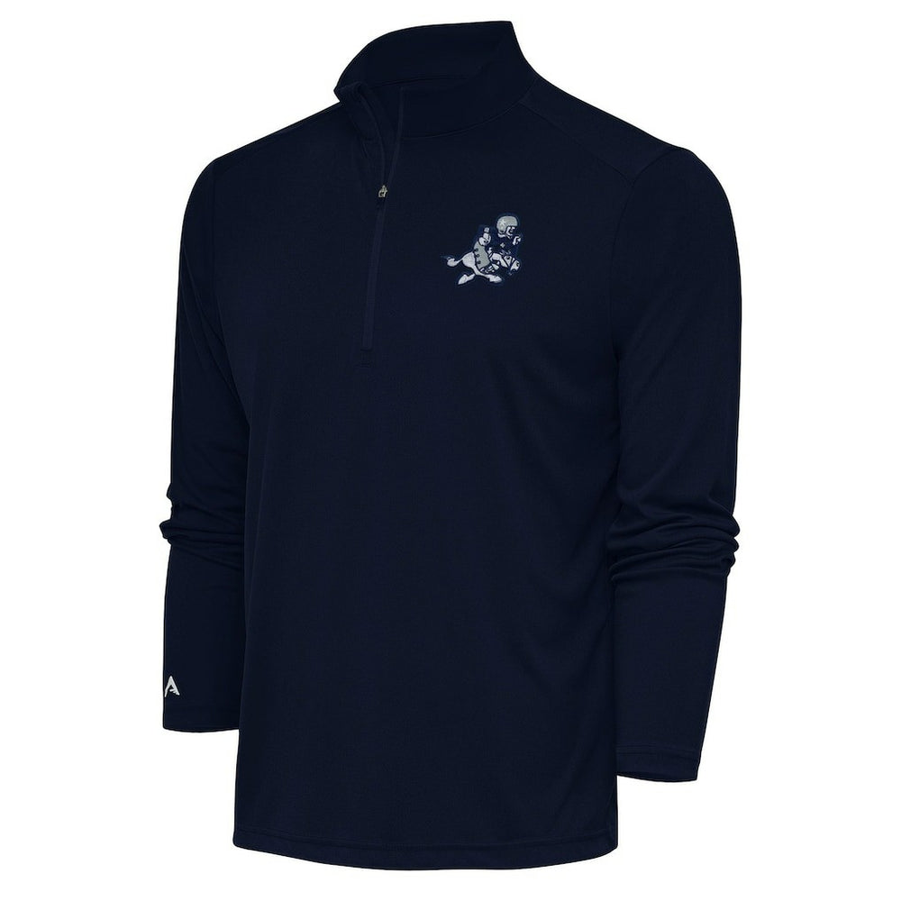 Dallas Cowboys Adult Throwback Logo Tribute Quarter-Zip Pullover - Navy Pullover