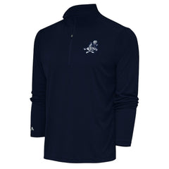 Dallas Cowboys Adult Throwback Logo Tribute Quarter-Zip Pullover - Navy Pullover