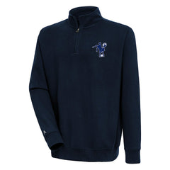 Indianapolis Colts Adult Throwback Logo Victory Quarter-Zip Pullover Top - Navy Pullover