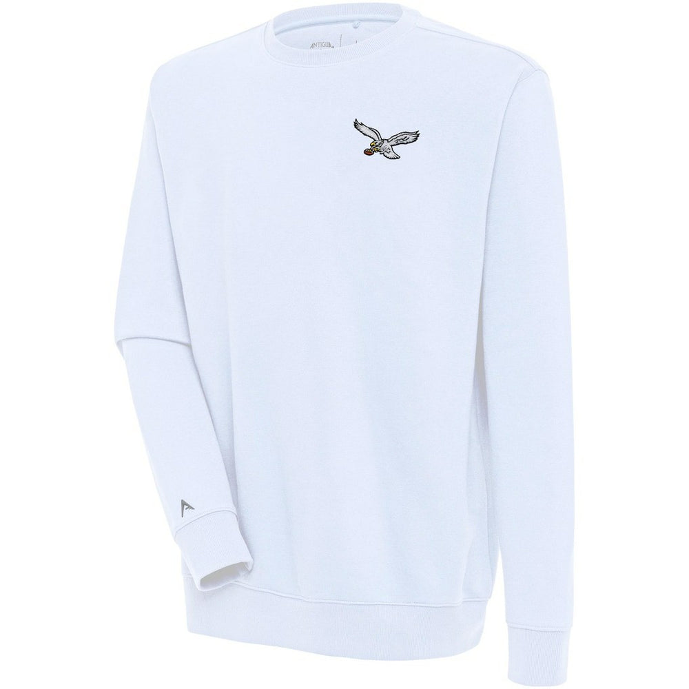 Philadelphia Eagles Adult Throwback Logo Victory Pullover Sweatshirt - White Pullover