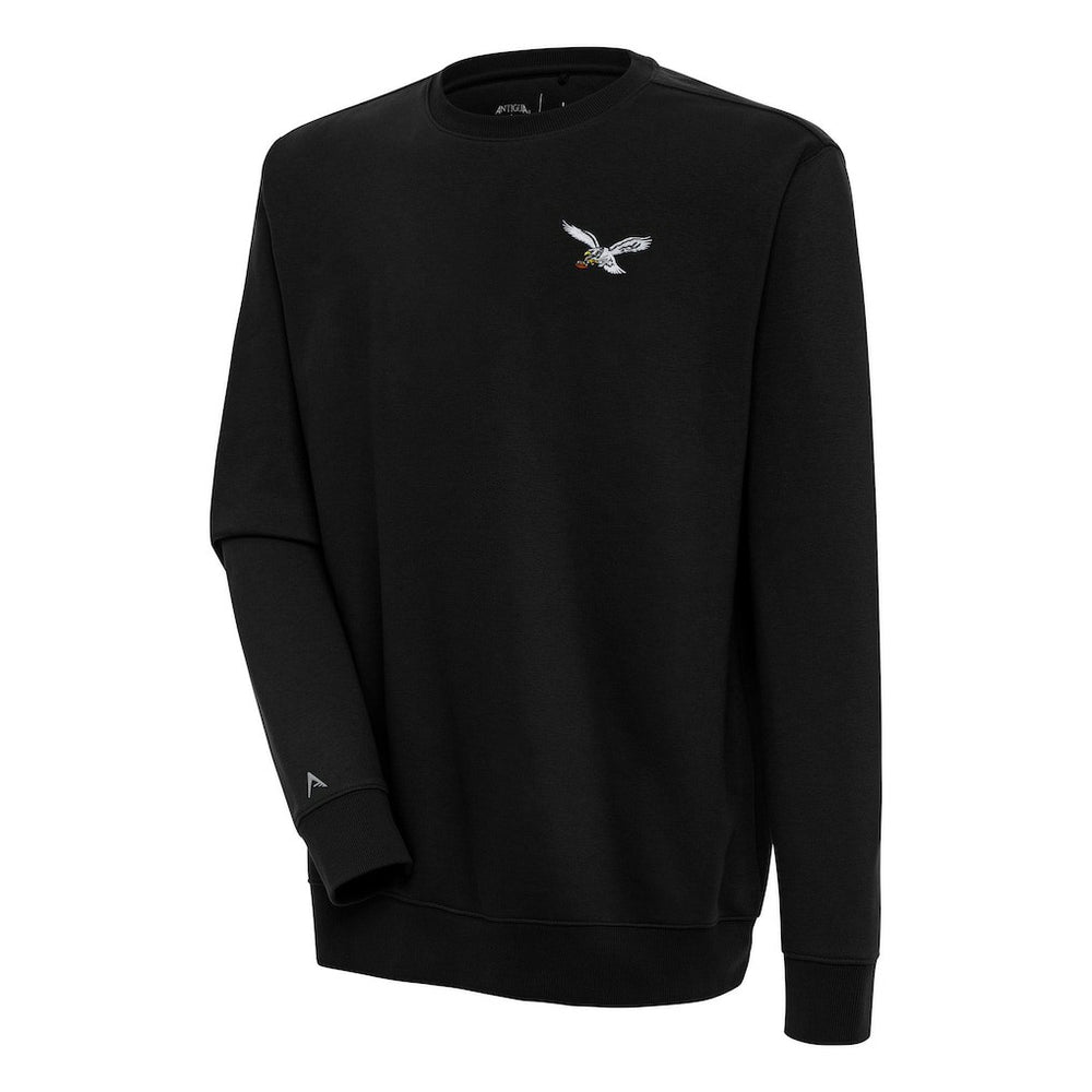 Philadelphia Eagles Adult Throwback Logo Victory Pullover Sweatshirt - Black Pullover
