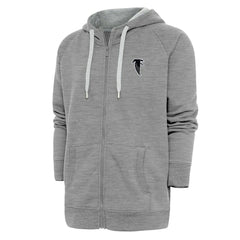 Atlanta Falcons Adult Throwback Logo Victory Full-Zip Hoodie - Heather Gray Hoodies