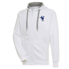 Indianapolis Colts Adult Throwback Logo Victory Full-Zip Hoodie - White Hoodies