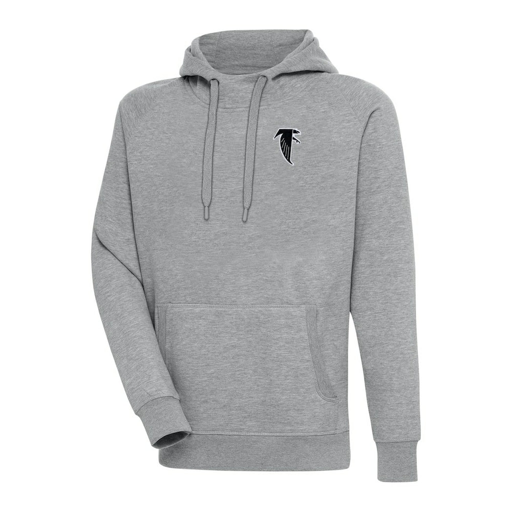 Atlanta Falcons Adult Throwback Logo Victory Pullover Hoodie - Heather Gray Hoodies