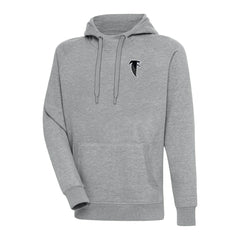 Atlanta Falcons Adult Throwback Logo Victory Pullover Hoodie - Heather Gray Hoodies